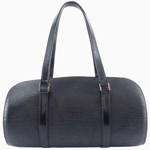 Louis Vuitton Soufflot Black Leather shoulder